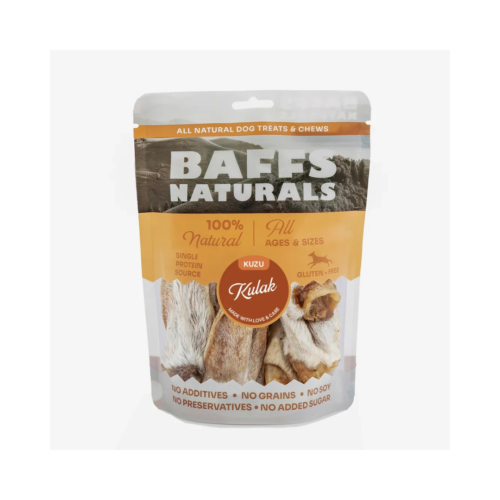 Baffs Naturals Kuzu Kulak Tüylü  %100 Doğal Köpek Ödül Maması – 100GR