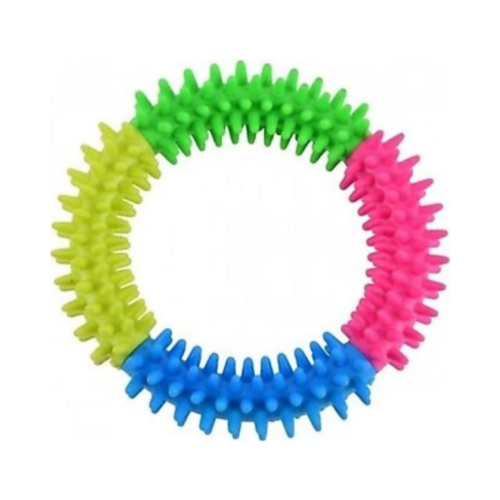 GloryPet Köpekler İçin Gökkuşağı Halka Isırma Oyuncağı