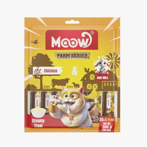 Moow [13] Tavuklu Keçi Sütlü 12gr x 30'lu Kedi Krema Ödülü
