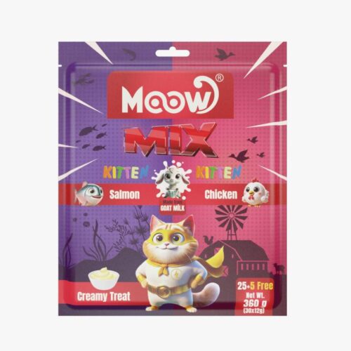 Moow [23] Karışık Somonlu&Tavuklu Keçi Sütlü 12gr x 30' lu Yavru Kedi Krema Ödülü