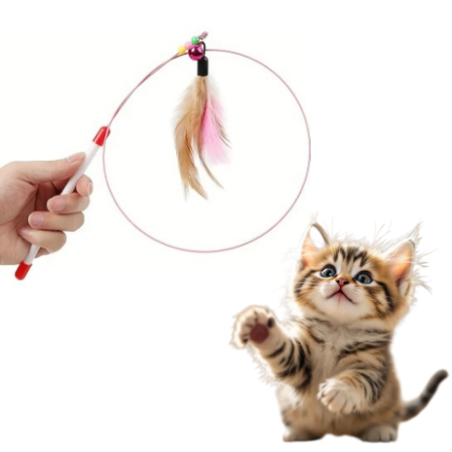 GloryPet Tüylü Telli Kedi Oltası