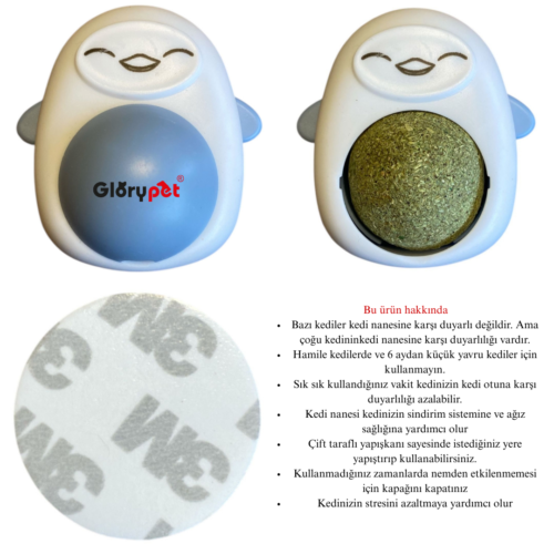 GloryPet Ayıcık Şeklinde Catnipli Kedi Yalama Topu