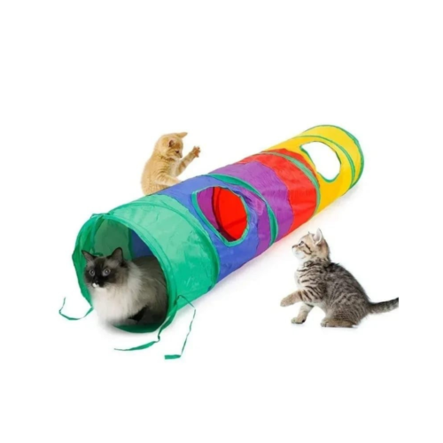 Glorypet Gökkuşağı Düz Kedi Tüneli