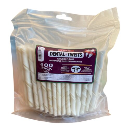 Freshy Beyaz Burgu Çubuk White Dental Twists FR 32 5 inç - 13 santim 600 gram, 100 Adet