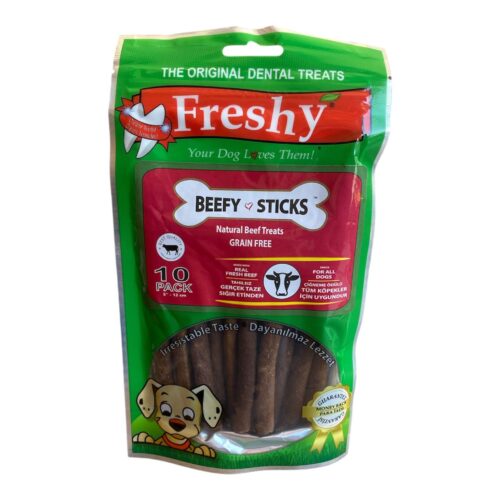 Freshy Dana Etli Çubuk Beefy Sticks FR 27 %100 Dana Etli Taze Etten 100 gram, 10 Adet